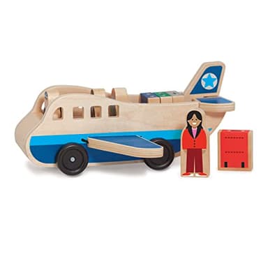 Melissa & Doug Wooden Airplane Play Set with 4 Play Figures and 4 Suitcases - Image 9