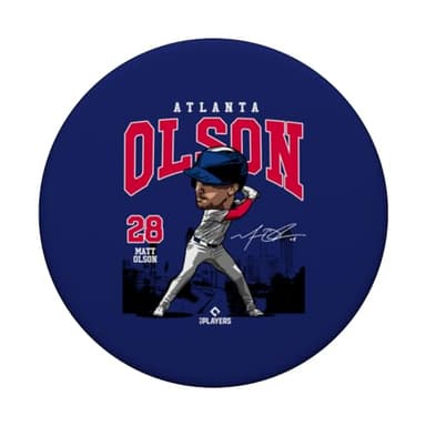 Matt Olson | Atlanta Baseball MLB Players | MLBOLS4027 PopSockets Adhesive PopGrip - Image 3