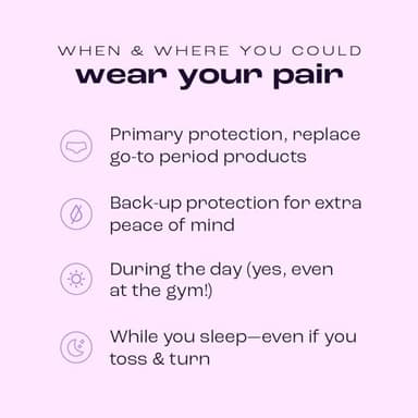 Bambody Absorbent Panties, Period Underwear for Women and Teens - All-Day Long - Overnight Protection- Postpartum, Leakproof - 3X-Large - 1 Pack: Black (High Waist) - Image 4