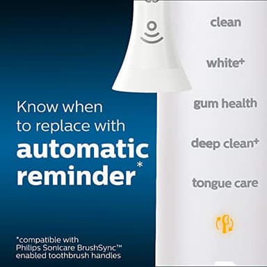 Philips Sonicare Genuine W DiamondClean Replacement Toothbrush Heads, 4 Brush Heads, White, HX6064/65 - Image 5