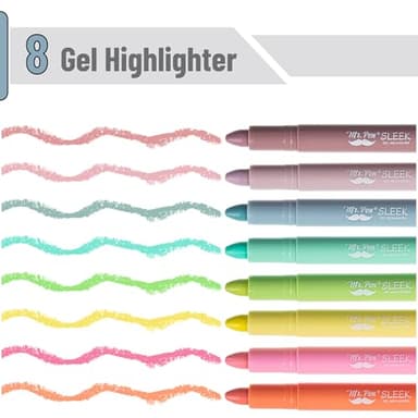 Mr. Pen- Gel Highlighters, 8 Pack Assorted Colors, No Bleed, Bible Markers - Image 2