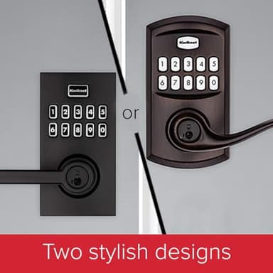 Kwikset 99170-004 SmartCode 917 Keypad Keyless Entry Contemporary Residential Electronic Lever Lock Deadbolt Alternative with Halifax Door Handle and SmartKey Security, Matte Black - Image 5