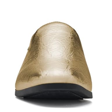 UUBARIS Mens Metal Loafers Slip On Sparkle Prom Suit Tuxedo Shoes Gold Size 11 - Image 2