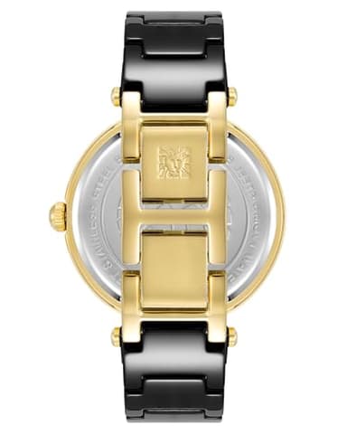 Anne Klein Women's AK/1018BKBK Black Ceramic Bracelet Watch with Diamond Accent - Image 3