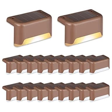 SOLPEX 20 Pack Solar Deck Lights Outdoor, Waterproof Led Lights for Outdoor Stairs, Step, Fence, Yard, Patio, and Pathway(Warm White) - Image 2