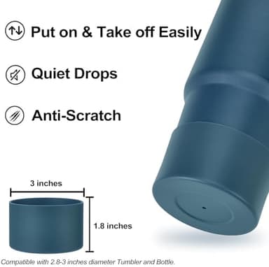 HYZ 8 Piece Accessories for Stanley Cup, Silicone Spill Proof Stopper Set and Protective Boot Including Straw Cover Cap for Stanley H2.0 20oz 30oz 40oz Tumbler, Blue Spruce - Image 8