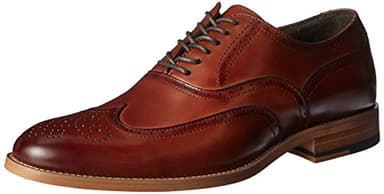 STACY ADAMS mens Dunbar - Wingtip Oxford, Cognac, 10.5 US - Image 1