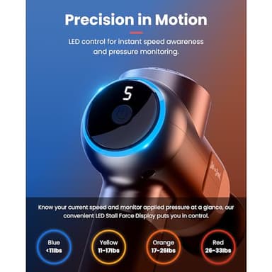 BOB AND BRAD C2 Pro Massage Gun with Heat and Cold Therapy, Mini Massager Gun Deep Tissue, Heated Professional Electric Back Massager for Athletes, Handheld Massager - Image 6