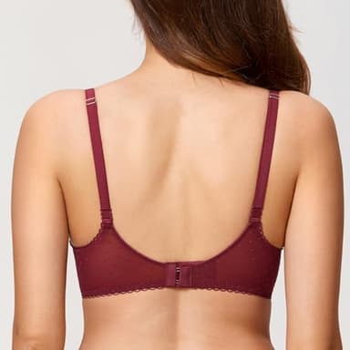 DOBREVA Women's Balconette Lace Bra See Through Demi Sheer Mesh Plus Size Underwire - Image 4