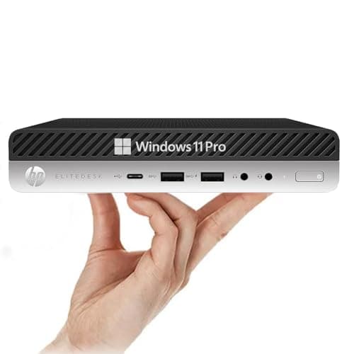 HP Elitedesk 800 G3 Mini Desktop PC, Windows 11 Pro, Core i5-6500T Processor, USB WiFi+BT, Keyboard and Mouse(Renewed) (i5-6th-16GB-512GB) - Image 1