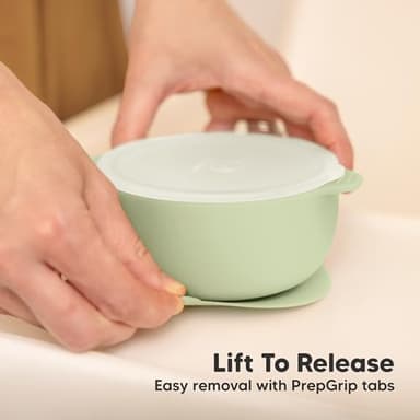 KeaBabies 2-Pack Baby Bowls with Suctions, Lids - Silicone Toddler Suction Bowls for Baby Boy, Girl, Kids, Food Grade Silicone, BPA-Free, Dishwasher Safe, Toddler Eating Essentials (Sage) - Image 8