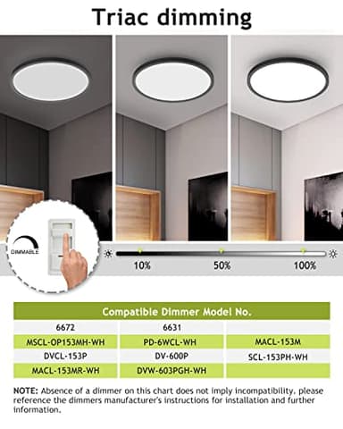 1PACK Flush Mount LED Ceiling Light Fixture Black, 12Inch 28Watt, Dimmable & 3000K-4500K-6000K 3 Color Selectable Ceiling Lamp 3200LM Low Profile Ceiling Light for Kitchen Bedroom Hallway Porch - Image 3