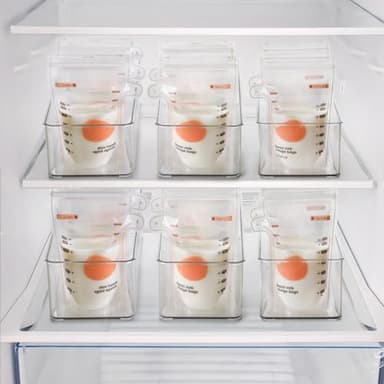 Hudgan 4 PCS Breastmilk Storage Container Set, Space-efficient for Breast Milk Storage in Fridge Freezer, Fits the Lansinoh and Medela bags - Image 6