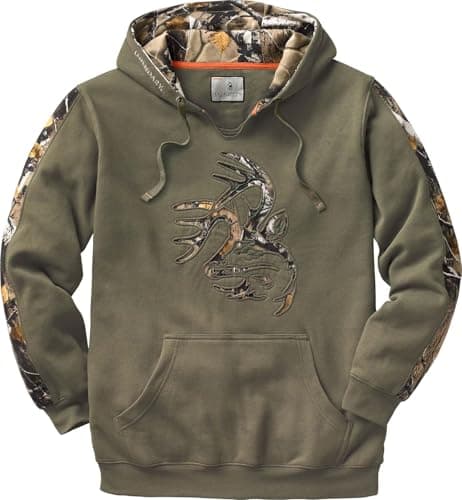 Legendary Whitetails Men's Big & Tall Camo Outfitter Hoodie, Army, 3X-Large Tall,Dark Green - Image 1