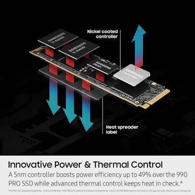 Samsung SSD 9100 PRO 2TB, PCIe 5.0x4 M.2 2280, Seq. Read Speeds Up to 14,800MB/s, Best for AI Computing, Gaming, and Heavy Duty Workstations (MZ VAP2T0B/AM) - Image 8