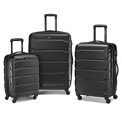 Samsonite Omni PC Hardside Expandable Luggage with Spinner Wheels, Black, 3-Piece Set (20/24/28) - Image 1