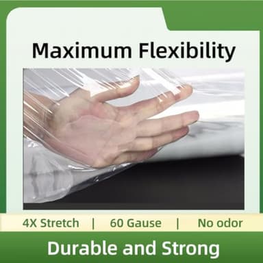 Stretch Wrap Film Heavy Duty 11.8 inch Wide 500ft Shrink Wrap Roll Self Adhering Packing Supplies for Moving, Packing and Pallet Furniture - Image 4