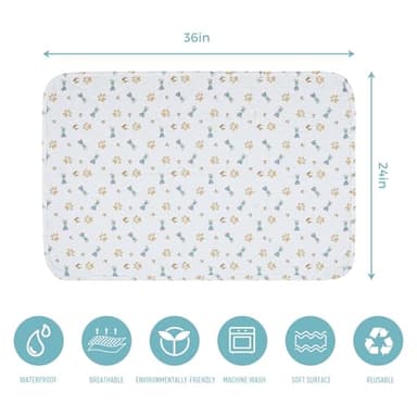 SweetBin Washable Dog Pee Pads, 2-Pack Absorbent Reusable Puppy Pads, Machine Washable, Soft and Non-Slip, Waterproof and Leak-Proof Training Mats, Perfect for Crate, Sofa, Playpen, Bed - Image 2