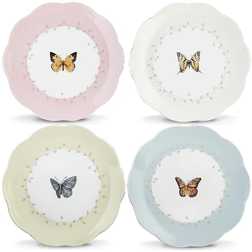 Lenox 6444731 Butterfly Meadow 4-Piece Dessert Plate Set