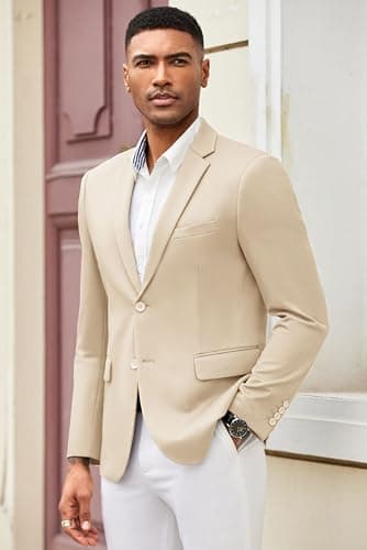 COOFANDY Mens Blazer Jacket Slim Fit Casual Suit Jacket 2 Button Lightweight Summer Sport Jacket - Image 2