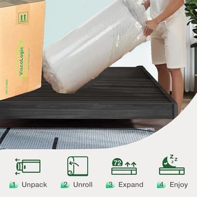 7 Inch Twin Mattress Gel Infused Cool Sleep & Pressure Relief, Medium Firm Mattress CertiPUR-US Certified, Bed in a Box High Density Supportive Reversible Removable Zippered Cover for All Bed Types - Image 7