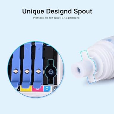 Replacement for 502 Ink Bottle Color Combo Pack Replacement for Epson 502 Compatible for EcoTank ET-2760 ET-2850 ET-4760 ET-3850 ET-15000 ET-2760 ET-4850 ET-2750 Printer (Cyan/Magenta/Yellow) - Image 4