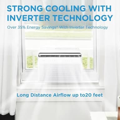 Midea 12,000 BTU U-Shaped Smart Inverter Window Air Conditioner–Cools up to 550 Sq. Ft., Ultra Quiet with Open Window Flexibility, Compatible with Alexa/Google Assistant, 35% Energy Savings (Renewed) - Image 6