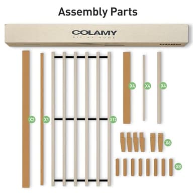 COLAMY 12 Inch Queen Size Platform Bed Frame，Sturdy Wood Bed Frame with Wood Slat Support, No Box Spring Needed, Easy Assembly(Rustic Pine) - Image 7