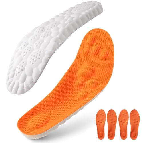 Footsters InsoleX - 2 Pairs of Footster Insoles for Kids & Youth, 4D Cloud-Like Insoles for Women Men (Orange,6.5Y-7Y) - Image 1