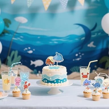 Anwyll 300Pcs Ocean Animal Stickers - Sea Animal Water Bottle Stickers for Kid Classroom Waterproof Vinyl Under The Sea Marine Creature Life Sticker Self Adhesive Fish Sticker for Party Decorations - Image 2