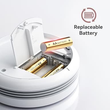 Wi-Fi Smoke Detector Carbon Monoxide Detector Combo with App Notifications, Smart Smoke and Carbon Monoxide Detector with LCD Display & Replaceable Battery, Compatible with Tuya Smart - Image 7