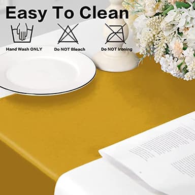 GFCC Pack of 10 Gold Satin Table Runner 12 x 108 Inches for Wedding Party Events Decoration - Image 3