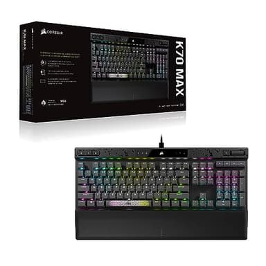 CORSAIR K70 MAX RGB Magnetic Mechanical Wired Gaming Keyboard – MGX Adjustable Switches, Simultaneous SOCD and Rapid Trigger, PBT Double-Shot Keycaps, Sound Dampening, 8000Hz Polling, QWERTY NA, Black - Image 8