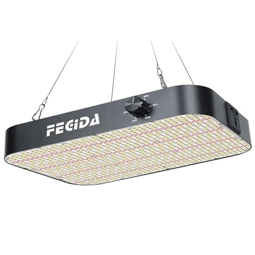 FECiDA 1200W Equivalent LED Grow Light, 130W True Power Full Spectrum Plant Light, 0–100% Dimmable, Daisy Chain, Quiet Cooling Fan for Indoor Plants Seedling Veg Bloom - Image 1