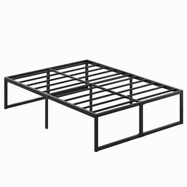 Lutown-Teen 18 Inch California King Bed Frames Sturdy Mattress Foundation, Heavy Duty Metal Cal King Platform with Steel Slats Support No Box Spring Needed, Noise Free, Easy Assembly, Black - Image 7