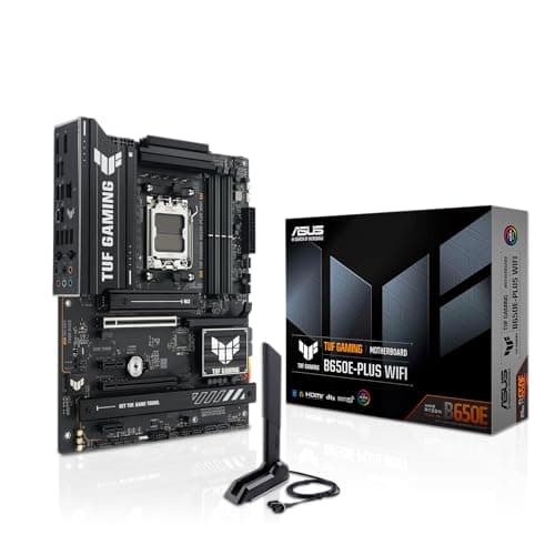 ASUS TUF Gaming B650E-PLUS WiFi AMD B650 ATX Motherboard, 12+2+1 80A DrMOS Power Stages, DDR5, PCIe 5.0 Ready, 3X M.2, Wi-Fi 6E, 2.5Gb LAN, DisplayPort, HDMI™, USB Type-C, BIOS Flashback, Aura Sync - Image 1