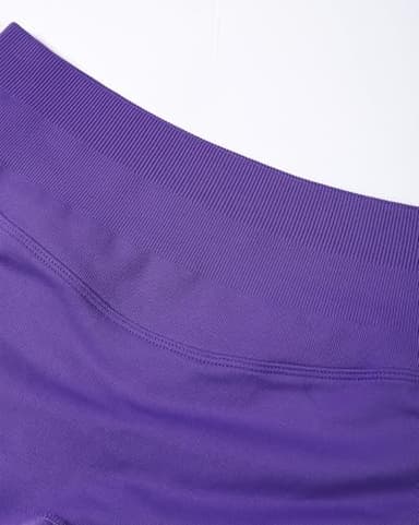 AUROLA Influence Collection Workout Shorts for Women,No Roll Up New Scrunch Seamless Gym Short-3.5" Inseam, Dark Purple, S - Image 2