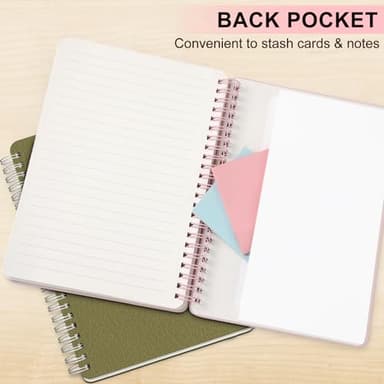 ABERLLS Pink Lined Spiral Journal Notebook with 160 Pages, 8×5.7in, A5 Spiral Notebook, Journaling Notebooks for Work, School, Women, Men, College Ruled Spiral Notebook, Hardcover Leather Journals - Image 5