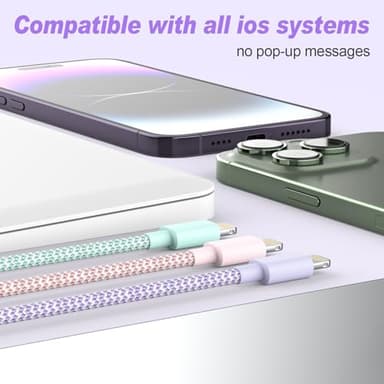 [Apple MFi Certified] iPhone Charger, 6Pack (3/3/6/6/6/10 FT) Fast Charging Long Lightning Cable, High Speed Transfer USB Charger Cord for iPhone 14 13 12 11 Pro Max/XR/XS/X/8/7/6Plus iPad - Image 6