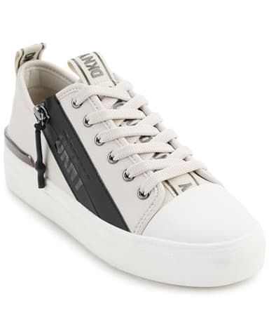DKNY Women's Chaney-Lace Up Sneaker, Pebble, 6.5 - Image 5
