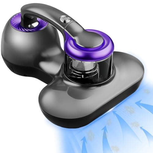 Mattress Vacuum Cleaner, Handheld UV Bed Vacuum Cleaner 16KPa & 12800 Vibrations Per/Min Upgraded Effectively Clean Up Bed, Pillows, Cloth Sofas, Carpets and Ther Fabric Surfaces - Image 1