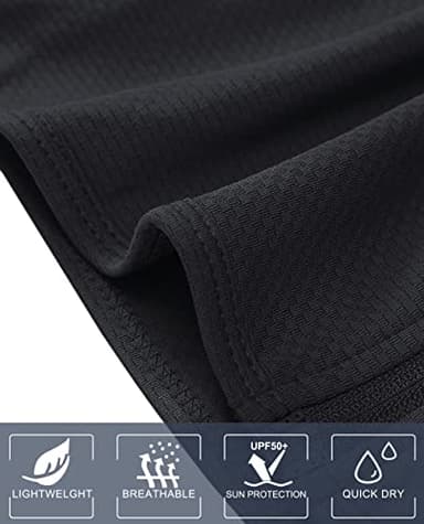 MAGCOMSEN Women's UPF 50+ Lightweight Athletic Jacket Sun Protection Full Zip Long Sleeve Shirts Hiking Outdoor Pockets Black XL - Image 5