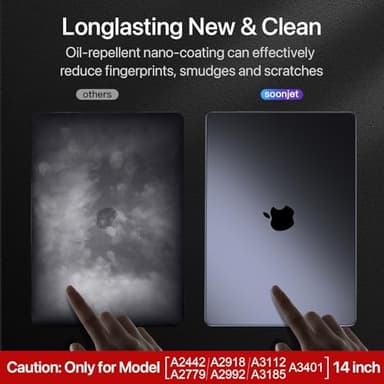 Soonjet for MacBook Pro 14 inch Case | M5 M4 M3 M2 M1 Pro/Max 2025-2021 | 100% Match Official Color | Protective Hard Shell Laptop Cover | Space Gray Clear - Image 6