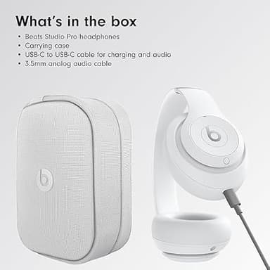 Beats Studio Pro - Wireless Bluetooth Noise Cancelling Headphones - Personalized Spatial Audio, USB-C Lossless Audio, Apple & Android Compatibility - Matte White (Renewed Premium) - Image 4