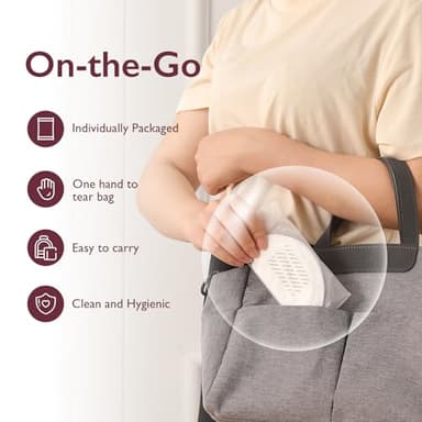 Momcozy Ultra-Thin Disposable Nursing Pads, Ultra-Absorbent and Breathable Portable Breast Pads, Make The Breasts Light and Unburdened, with Reinforced Adhesive, Individually Packaged (200 Count) - Image 9
