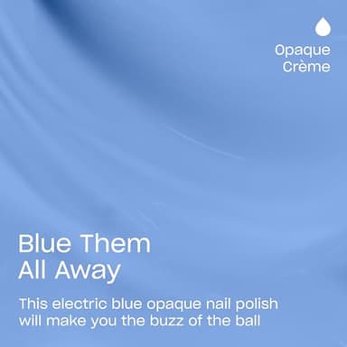 OPI Nail Lacquer Blue Them All Away | Opaque Bright Blue Crème Chip Resistant Nail Polish | Make 'Em Jelly! Collection | Summer 2025 - Image 2