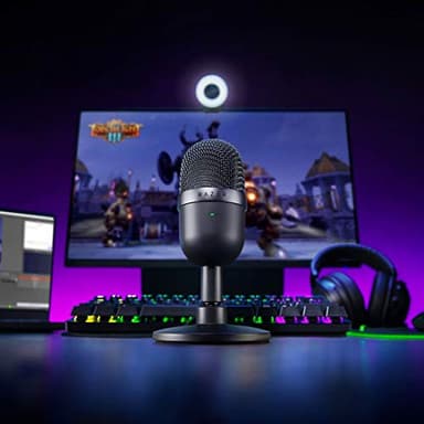 Razer Seiren Mini USB Condenser Microphone: for Streaming and Gaming on PC - Professional Recording Quality - Precise Supercardioid Pickup Pattern - Tilting Stand - Shock Resistant - Classic Black - Image 6