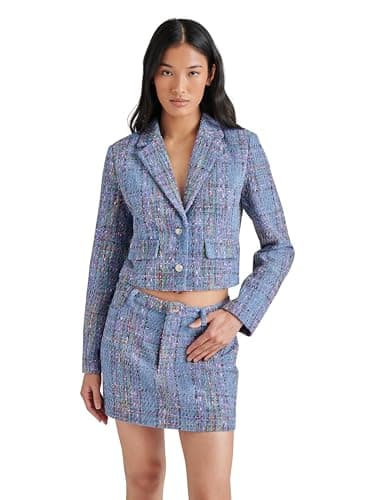 Steve Madden Apparel Women's Seraphine Blazer, Blue Multi - Image 2