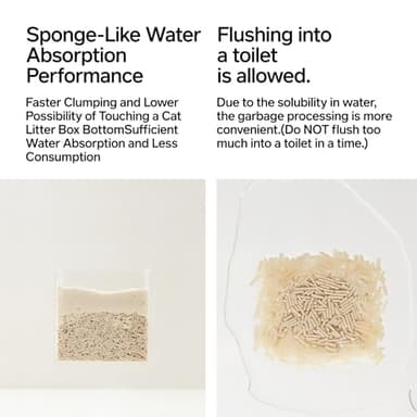 pidan Tofu Cat Litter with Occult Blood Test,Clumping,Flushable,Ultra Absorbent and Fast Drying, 100% Natural Ingredients Litter,Solubility in Water,Really Dust-Free,Less Scattering (5.3lb×2bags) - Image 8