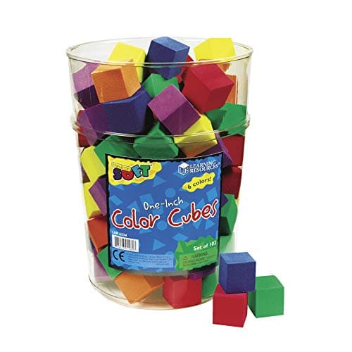 Learning Resources Hands-On Soft Color Cubes, Counting Blocks for Kids, Set of 102, Assorted Colors, Ages 3+ - Image 1